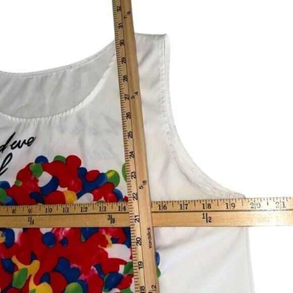 Colorful Sleeveless Cityscape A-Line Dress With Balloon Print L Polyester/Spande - Picture 5 of 5